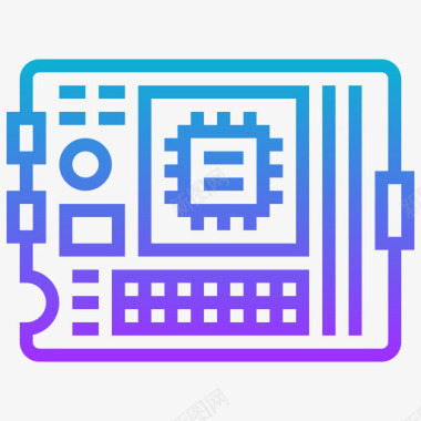 男科技术标志主板计算机技术11梯度图标图标