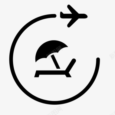 旅游度假机场航班图标图标