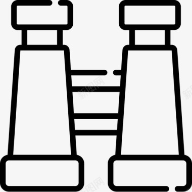 航海望远镜双筒望远镜犯罪调查27直线图标图标
