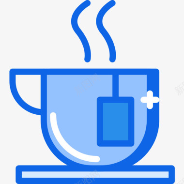 茶杯61号餐厅蓝色图标图标