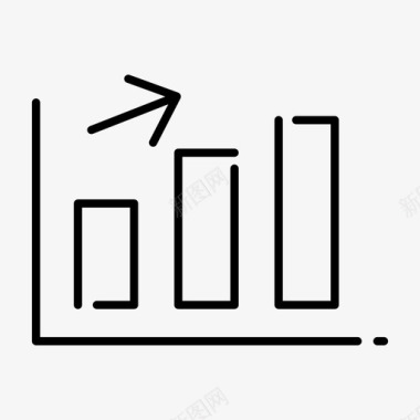 分析矢量图增长数据分析9线性图标图标
