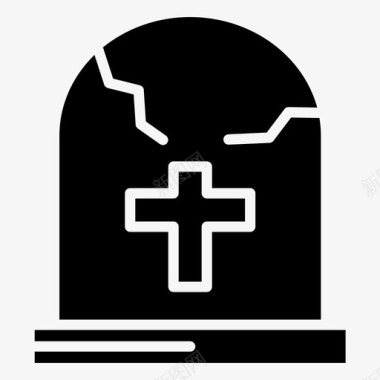 瓷文化基督教坟墓基督教十字架图标图标