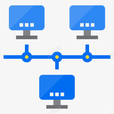 计算机滑块网络计算机和网络平面图标图标