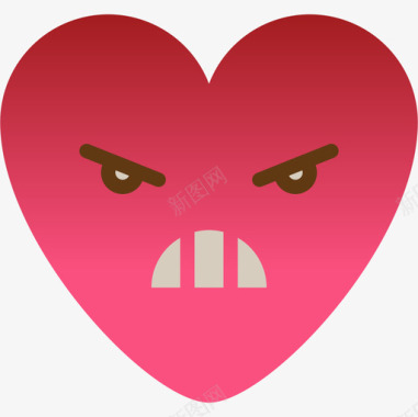 表情心脏心脏表情8平坦图标图标