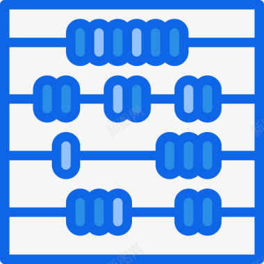新教育标志算盘教育181蓝色图标图标