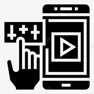 手机腾讯视频应用视频播放器智能手机应用程序3字形图标图标