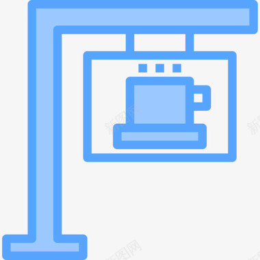 咖啡免抠图片素材咖啡店咖啡56蓝色图标图标