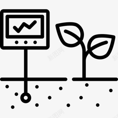 土壤土壤智能农场15线性图标图标