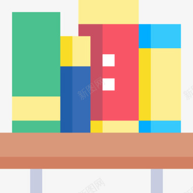 书柜学校和教育5扁平图标图标