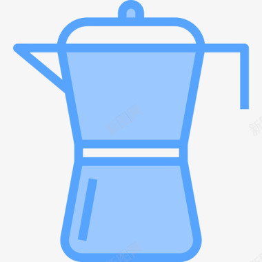 洒水壶水壶咖啡56蓝色图标图标