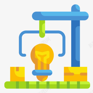 icon金币机械臂业务创新4扁平图标图标