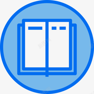 书本书本界面按钮6蓝色图标图标