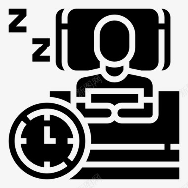 睡眠时间睡觉放松图标图标