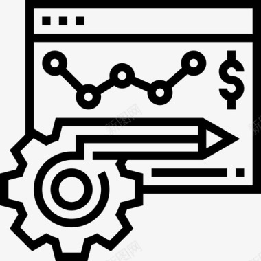 满意度分析分析会计17线性图标图标