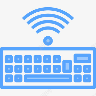 键盘计算机设备5蓝色图标图标