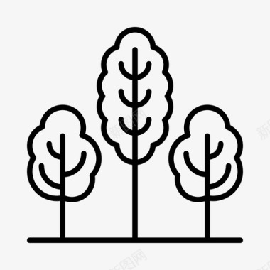 树木园艺自然图标图标