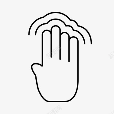 手指四个手势图标图标