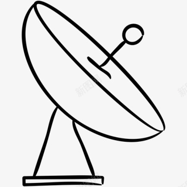 碟形接收器卫星图标图标