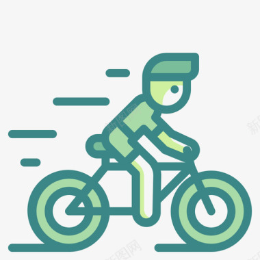 自行车健康20双色调图标图标