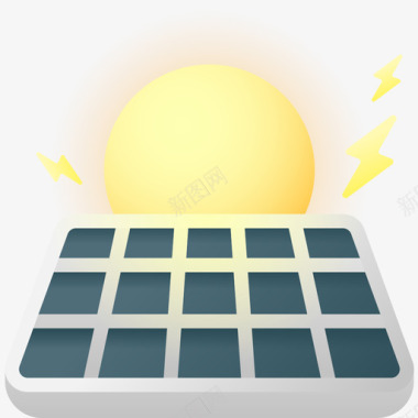太阳能电池板生态162彩色图标图标