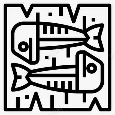炸鲭鱼鱼食物图标图标