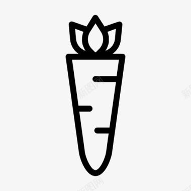 秋季新风尚胡萝卜水果蔬菜图标图标
