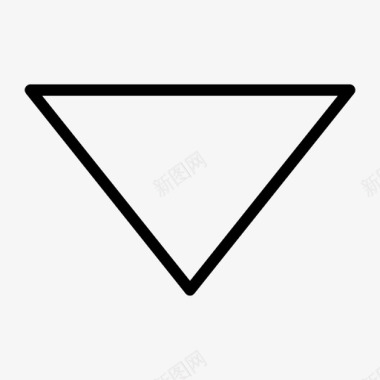 三角形向下几何体图标图标