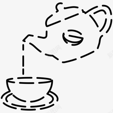 倒咖啡浓咖啡水壶图标图标