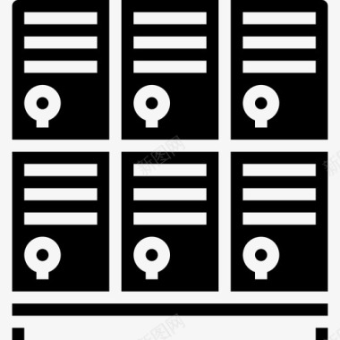 111号办公室储物柜实心图标图标