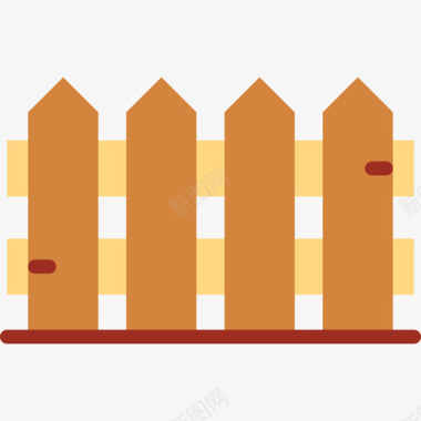 彩色围栏围栏牛仔8平的图标图标