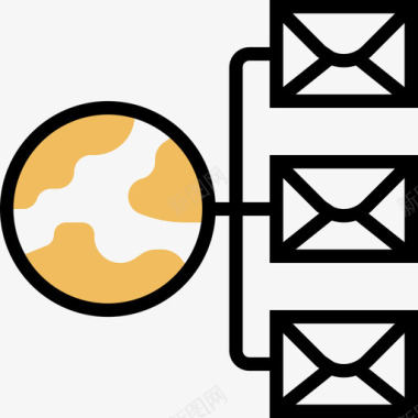 黄色的警示牌网络邮政要素5黄色阴影图标图标