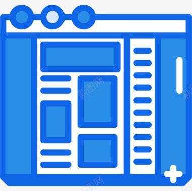 报纸素材报纸用户界面30蓝色图标图标