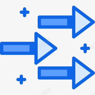 对角线箭头箭头56蓝色图标图标