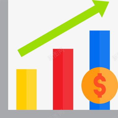 斜条形条形图money76扁平图标图标