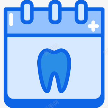 页日历图标日历牙科13蓝色图标图标