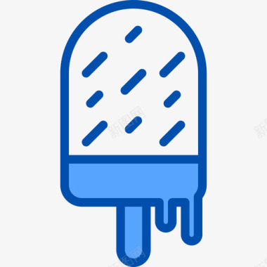 冰棒街头食品2蓝色图标图标