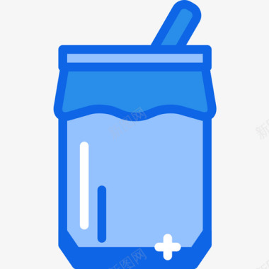 纯净蓝色果酱61号餐厅蓝色图标图标