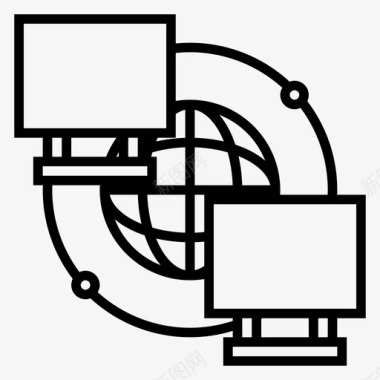 计算机滑块计算机连接网络图标图标
