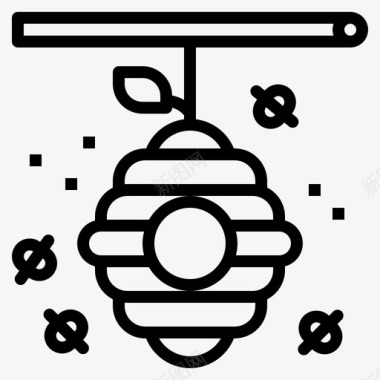 蜂巢动物蜜蜂图标图标