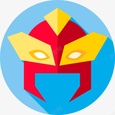 面具面具超级英雄扁平图标图标