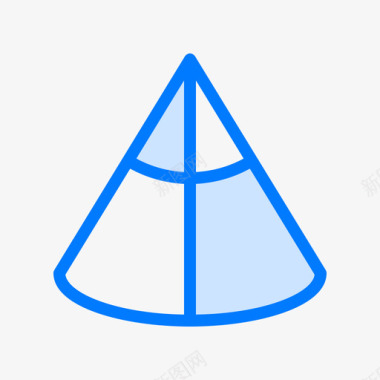 圆锥数学7蓝色图标图标