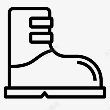 冬季靴皮革鞋图标图标