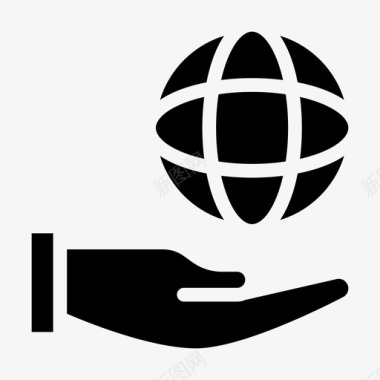 手保护关怀世界保育全球图标图标