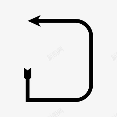 旋转方向箭弓方向图标图标