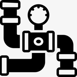 燃气管燃气管道连接器管道工图标高清图片