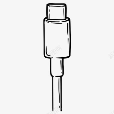 USB插头usbc电缆充电器usbc型图标图标