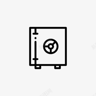 手提式保险箱保险箱投资40线性图标图标