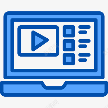 视频播放器方面视频播放器数字营销97蓝色图标图标