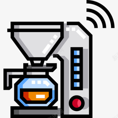手机标识咖啡机domotics10线性颜色图标图标