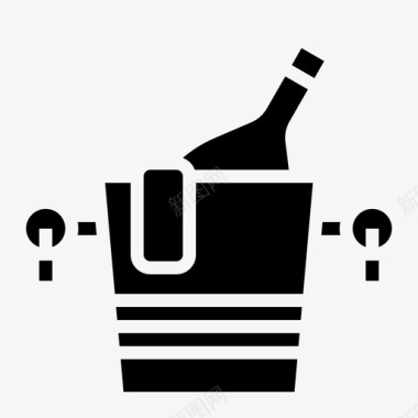 冰桶香槟图标图标